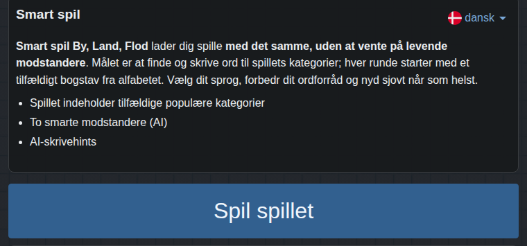 Start af det smarte spil